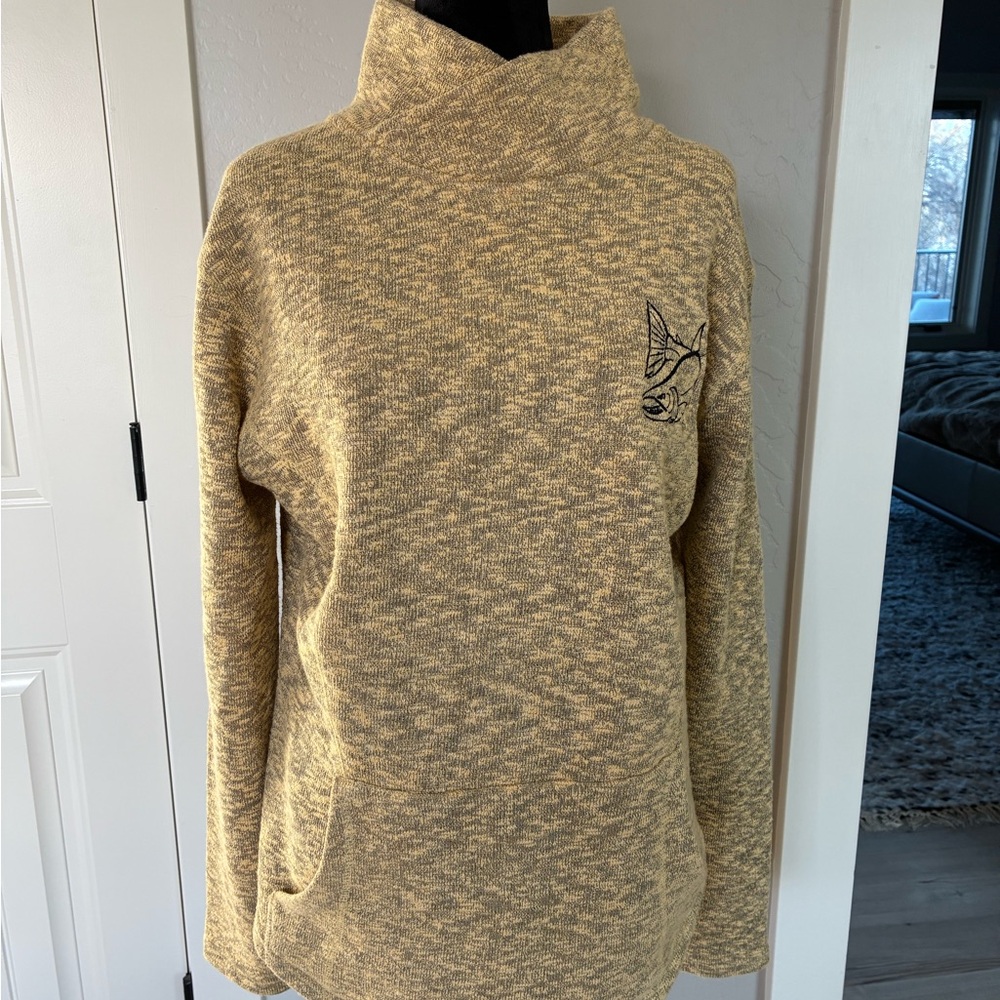 Elegant Cowl Neck Sweater in Tan